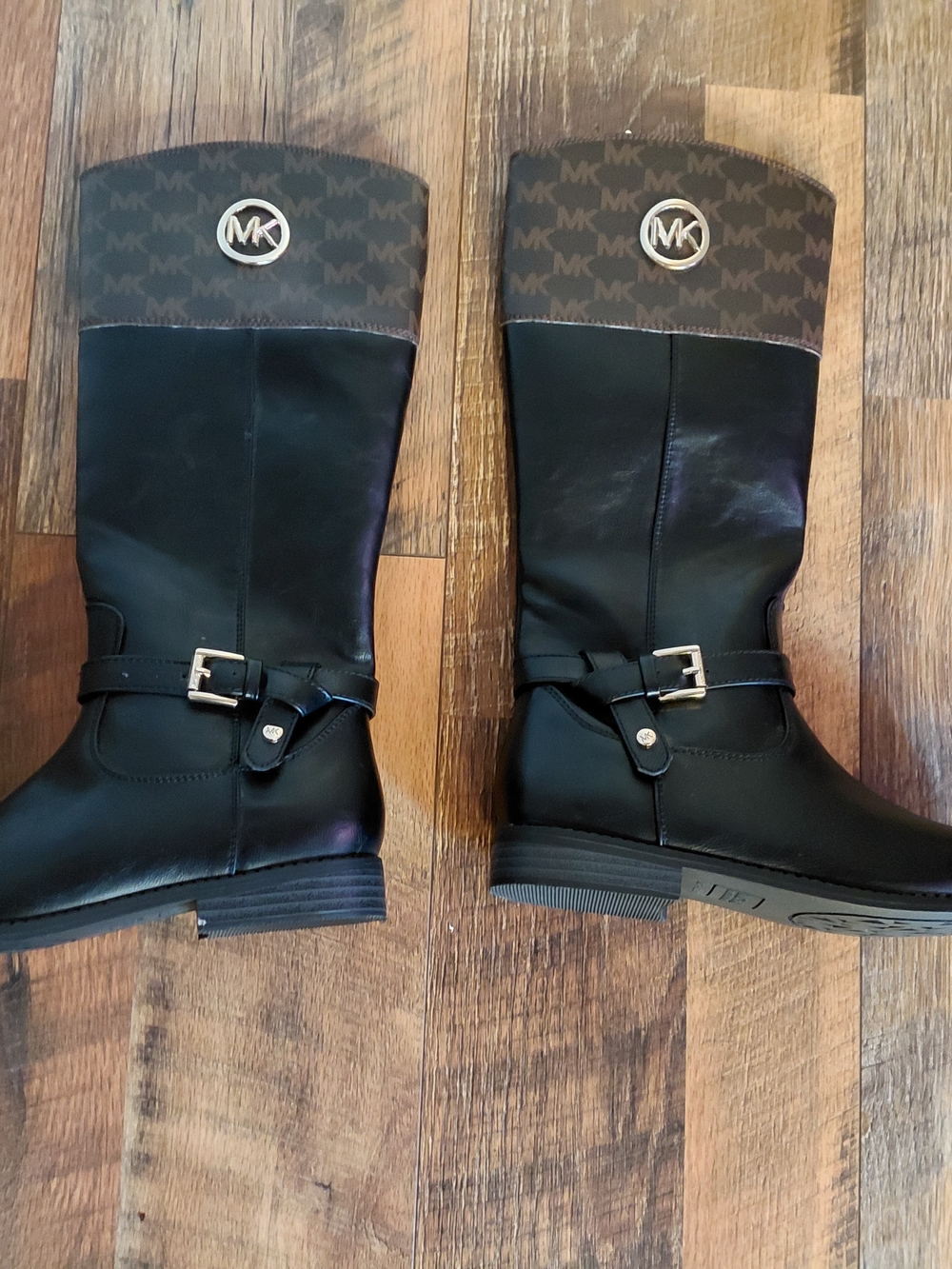 Michael Kors Black Logo Tall Riding Boots